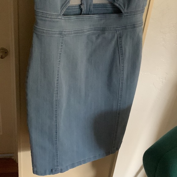 Denim peekaboo mini dress - Picture 2 of 2